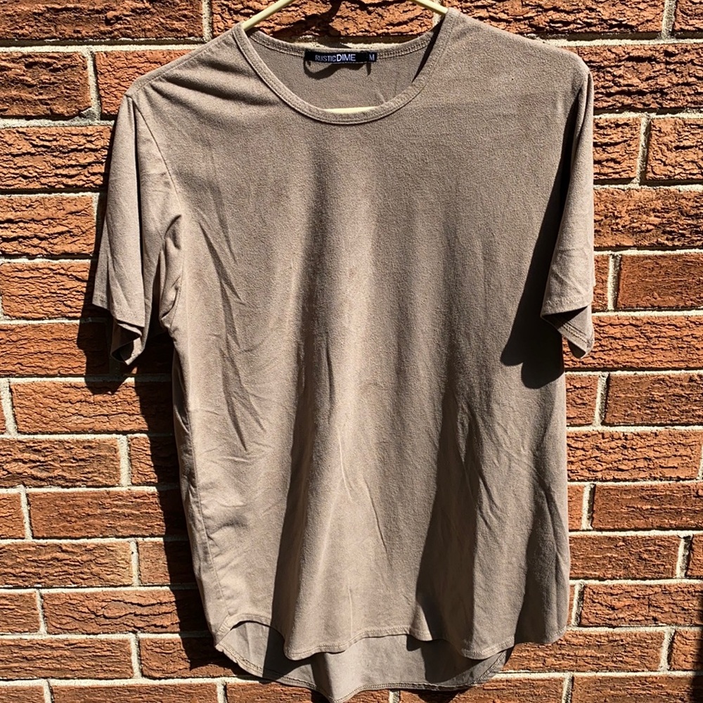 Men’s Suede Tan Short Sleeve Tee